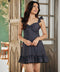 Bustier Gathered Mini Printed Dress